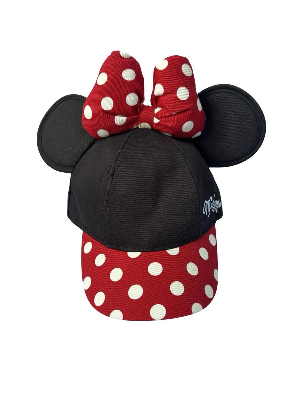 Disney Parks Minnie Mouse Ears Youth Snapback Hat Red Polka Dot